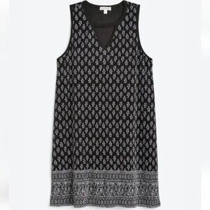 Nine Britton Women's Renata Sleeveless Pleated Dress Black White Size 1X NWT